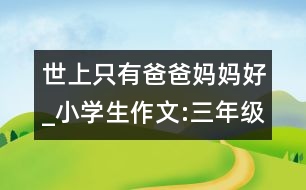 世上只有爸爸媽媽好_小學(xué)生作文:三年級(jí)