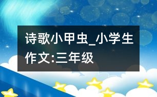 詩(shī)歌小甲蟲_小學(xué)生作文:三年級(jí)