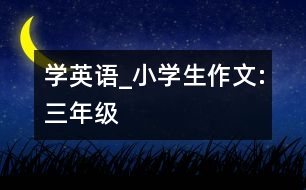 學(xué)英語(yǔ)_小學(xué)生作文:三年級(jí)