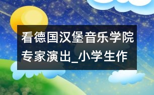 看德國漢堡音樂學(xué)院專家演出_小學(xué)生作文:三年級(jí)