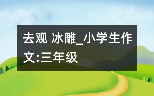 去觀 冰雕_小學(xué)生作文:三年級(jí)