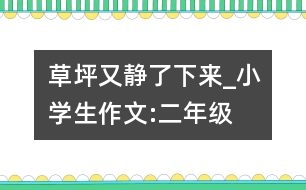 草坪又靜了下來(lái)_小學(xué)生作文:二年級(jí)