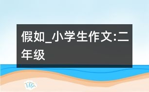 假如_小學生作文:二年級