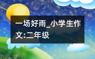 一場好雨_小學(xué)生作文:二年級(jí)