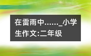 在雷雨中……_小學(xué)生作文:二年級