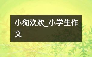 小狗歡歡_小學(xué)生作文