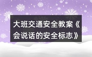 大班交通安全教案《會說話的安全標志》反思