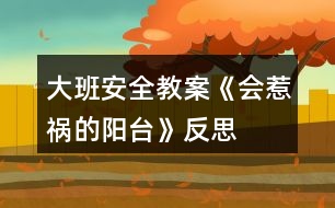 大班安全教案《會(huì)惹禍的陽臺(tái)》反思