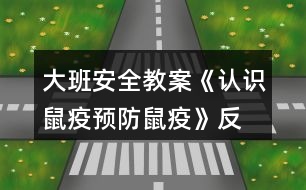 大班安全教案《認識鼠疫,預防鼠疫》反思