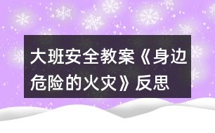 大班安全教案《身邊危險的火災》反思