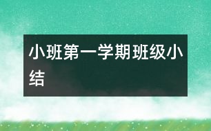 小班第一學期班級小結(jié)