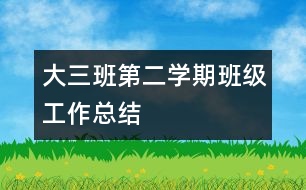 大三班第二學期班級工作總結(jié)