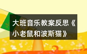 大班音樂教案反思《小老鼠和波斯貓》