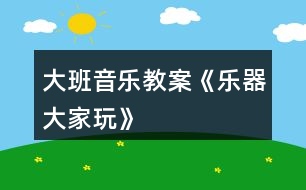 大班音樂(lè)教案《樂(lè)器大家玩》