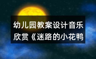 幼兒園教案設(shè)計(jì)音樂(lè)欣賞《迷路的小花鴨》反思