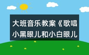 大班音樂(lè)教案《歌唱小黑眼兒和小白眼兒》反思