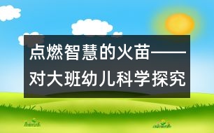 點燃智慧的火苗――對大班幼兒科學探究教育的研究報告