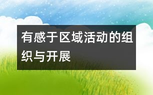 有感于區(qū)域活動(dòng)的組織與開(kāi)展