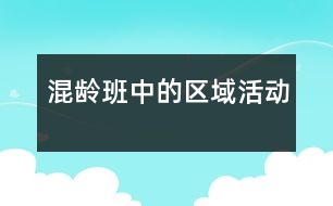 混齡班中的區(qū)域活動(dòng)