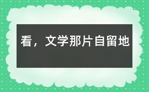 看，文學(xué)那片自留地