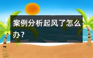 案例分析：“起風(fēng)了怎么辦”？