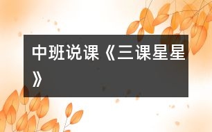 中班說課《三課星星》