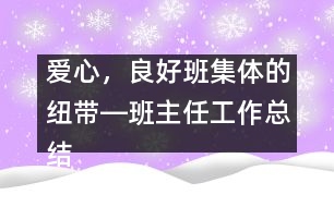 愛(ài)心，良好班集體的紐帶―班主任工作總結(jié)