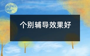 個別輔導效果好