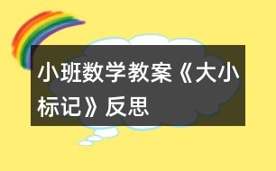 小班數學教案《大小標記》反思