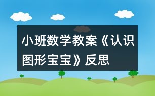 小班數(shù)學教案《認識圖形寶寶》反思
