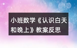 小班數(shù)學《認識白天和晚上》教案反思
