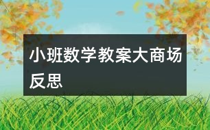 小班數學教案大商場反思