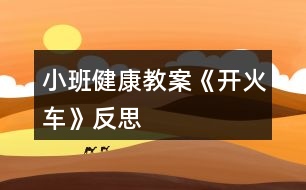 小班健康教案《開(kāi)火車(chē)》反思