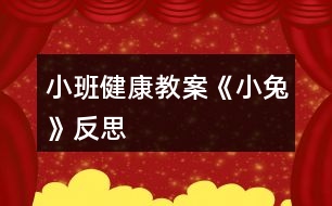 小班健康教案《小兔》反思