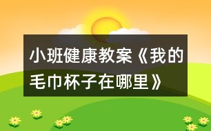 小班健康教案《我的毛巾、杯子在哪里》反思