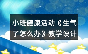 小班健康活動《生氣了怎么辦》教學(xué)設(shè)計反思