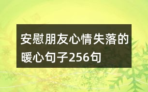 安慰朋友心情失落的暖心句子256句