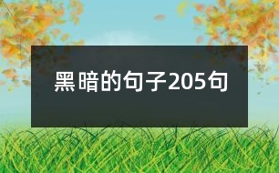 黑暗的句子205句