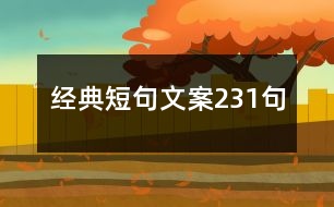 經典短句文案231句