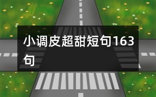 小調(diào)皮超甜短句163句