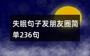 失眠句子發(fā)朋友圈簡(jiǎn)單236句