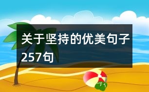 關(guān)于堅持的優(yōu)美句子257句
