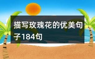 描寫(xiě)玫瑰花的優(yōu)美句子184句