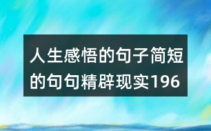 人生感悟的句子簡短的,句句精辟現(xiàn)實(shí)196句