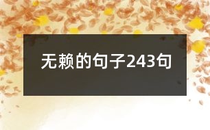無(wú)賴的句子243句