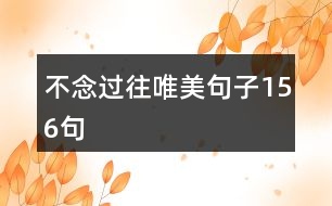 不念過(guò)往唯美句子156句