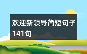 歡迎新領導簡短句子141句