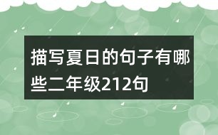 描寫(xiě)夏日的句子有哪些二年級(jí)212句