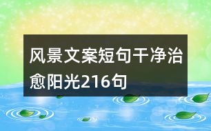 風景文案短句干凈治愈陽光216句