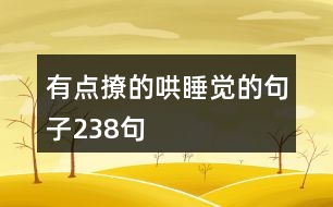 有點(diǎn)撩的哄睡覺(jué)的句子238句